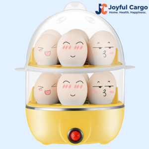 Electric egg boiler for home kitchen with auto power-off and low-noise operation