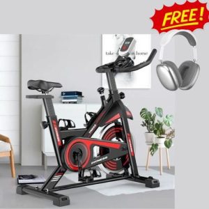 Shamborina Bluetooth Spin Bike – 10KG Flywheel Indoor Exercise Bike with Heart Rate Monitor & LCD Display